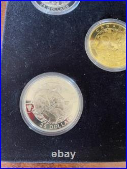 2013 O'Canada $25 Coin Silver Proof Set (5) Limited Mintage of 8,500 in Case