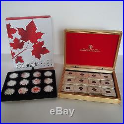 2013 O Canada 99.99 % Fine Silver Set With Collector's Box 12 Coins