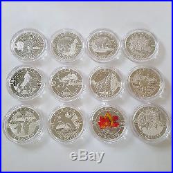 2013 O Canada 99.99 % Fine Silver Set With Collector's Box 12 Coins