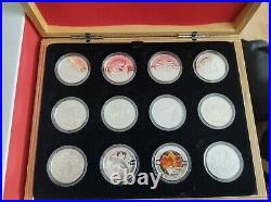 2013 O Canada Series $10 Fine Silver Complete 12-Coin Set with Collector case