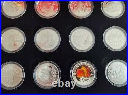 2013 O Canada Series $10 Fine Silver Complete 12-Coin Set with Collector case
