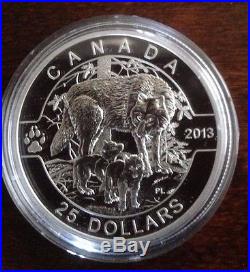 2013 O Canada Set 99.99% Pure Silver $25 1 Ounce Coins5 Coins