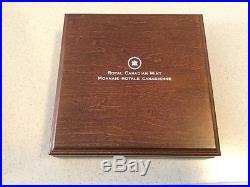 2013 O Canada Set 99.99% Pure Silver $25 1 Ounce Coins5 Coins With Wooden Box