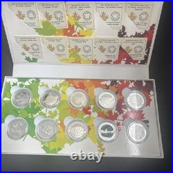 2014 $10 O Canada 10 Coin Set, Each Half Ounce Fine Silver