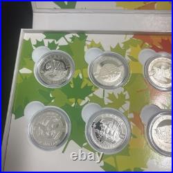 2014 $10 O Canada 10 Coin Set, Each Half Ounce Fine Silver