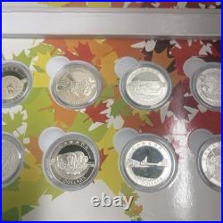 2014 $10 O Canada 10 Coin Set, Each Half Ounce Fine Silver