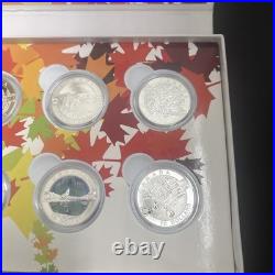 2014 $10 O Canada 10 Coin Set, Each Half Ounce Fine Silver