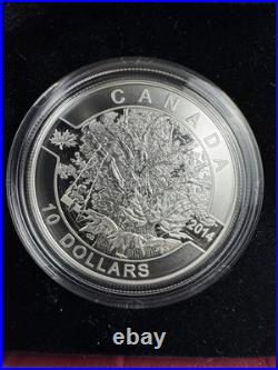 2014 $10 O Canada Timeless Maple Tree Design- 99.99% Pure Silver Coin