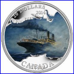 2014 1 Oz 99.99% Pure Silver $20 Coin Lost Ships R. M. S. Empress Of Ireland