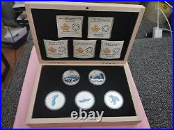2014-2015 The Great Lakes Colorized Coin Series. 999 Silver in Capsule & Boxed