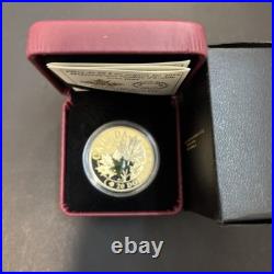 2014 $20 Fine Silver Coin Majestic Maple Leaves With Jade
