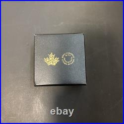 2014 $20 Fine Silver Coin Majestic Maple Leaves With Jade