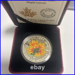 2014 $20 Fine Silver Coin Maple Leaves