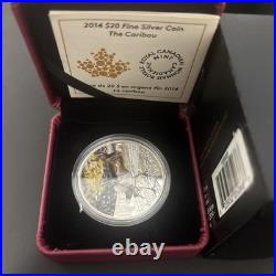2014 20$ Fine Silver Coin The Caribou 1oz 0.9999 silver RCM