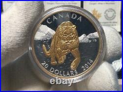 2014 $20 Fine Silver Coins Cougar 3 Coin Set