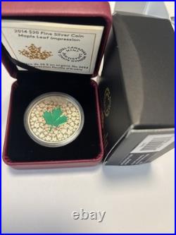 2014 $20 Maple Leaf Impression Pure Silver Coin