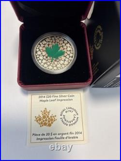 2014 $20 Maple Leaf Impression Pure Silver Coin
