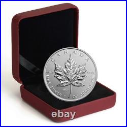 2014 $5 Maple Leaf with World's Fair of Money Privy Mark 1 oz Pure Silver Coin