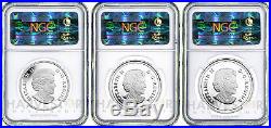 2014 Canada Superman 3-coin Silver Set Ngc Pf70 First Releases Only 22 Exist