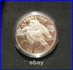 2014 Canada 100$ Fine silver coin Solitary Titan The Grizzly