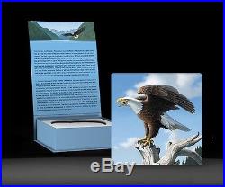 2014 Canada $100 for $100 Bald Eagle Wild Life in Motion 1oz Silver coin. 9999