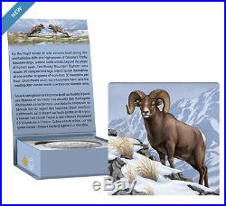 2014 Canada $100 for $100 Bighorn Sheep Wild Life in Motion 1oz Silver coin. 999