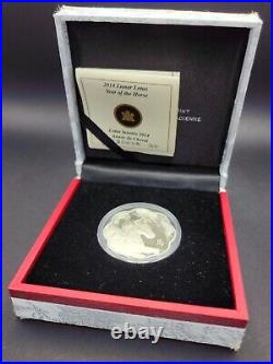 2014 Canada 15$ Lunar Lotus Year Of The Horse (. 9999 Silver Coin) 02109/28888
