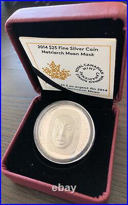 2014 Canada 1 Ounce Fine Silver Coin Matriarch Moon Mask Low Mintage