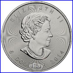 2014 Canada 1 Troy Oz. 9999 Silver Maple Leaf $5 Coins Roll of 25 SKU30325