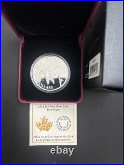 2014 Canada $20 Bald Eagle 1 Ounce Proof Pure Silver Coin