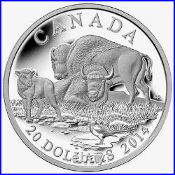 2014 Canada $20 Bison Family at Rest Classic Proof 1 oz Fine Silver Coin 2014 Canada $20 Bison Family at Rest Classic Proof 1 oz Fine Silver Coin