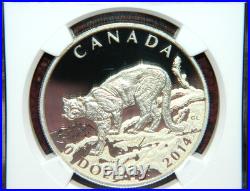 2014 Canada $20 Cougar Atop A Mountain Proof Silver Coin Ngc Pf 70 Ultra Cameo