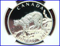 2014 Canada $20 Cougar Atop A Mountain Proof Silver Coin Ngc Pf 70 Ultra Cameo