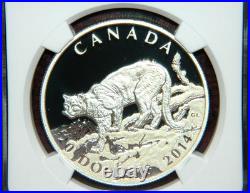 2014 Canada $20 Cougar Atop A Mountain Proof Silver Coin Ngc Pf 70 Ultra Cameo