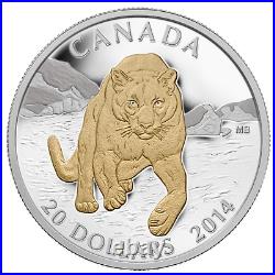 2014 Canada $20 Dollars Fine Silver 3 Coin Set Cougar