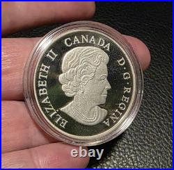 2014 Canada $20 Interconnections Land The Beaver 1 oz Pure Silver Coin Hologram