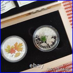 2014 Canada $20 Majestic Maple Leaves 3 Coin Set with Wood Box #coinsofcanada