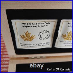 2014 Canada $20 Majestic Maple Leaves 3 Coin Set with Wood Box #coinsofcanada