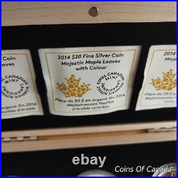 2014 Canada $20 Majestic Maple Leaves 3 Coin Set with Wood Box #coinsofcanada