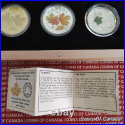2014 Canada $20 Majestic Maple Leaves 3 Coin Set with Wood Box #coinsofcanada