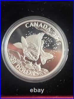 2014 Canada $20 Silver Coin North American Sportfish Walleye (COA+BOX)