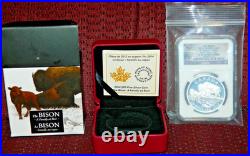 2014 Canada $20 The Bison A Family At Rest Silver Coin Pf70 Ultra Cameo Er+ogp