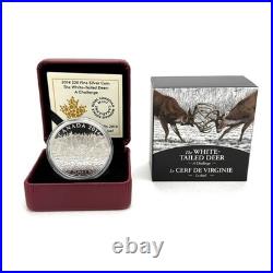 2014 Canada $20 White-Tailed Deer A Challenge 1 oz Fine Silver Coin