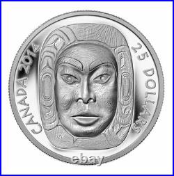 2014 Canada $25 Matriarch Moon Mask 99.99% Silver coin