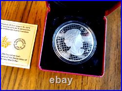 2014 Canada $30 Dollars Silver Coin 75th Anniversary of WW II COA & Box