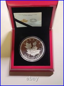 2014 Canada $50 High Relief 5 oz Silver Maple Leaf Proof Coin With OGP + CoA