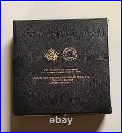 2014 Canada $50 High Relief 5 oz Silver Maple Leaf Proof Coin With OGP + CoA