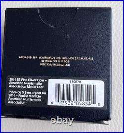 2014 Canada $5 1 oz. 9999 Fine Silver Coin-ANA Chicago World's Fair Privy Mark