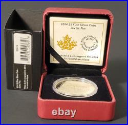 2014 Canada $5 Arctic Fox Fine Proof Silver Coin