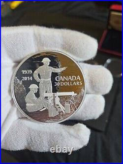 2014 Canada 75th Anniversary of the Second World War $30 Fine Silver Coin